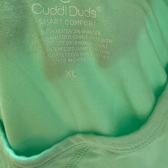 Cuddl Duds Green and Navy Cactus Pajama Set - Picture 3 of 4